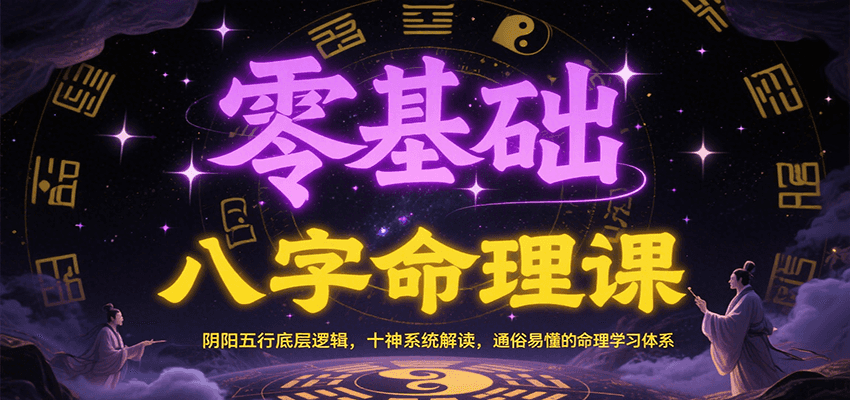零基础八字命理课：阴阳五行底层逻辑，十神系统解读，通俗易懂的命理学习体系-保成圈-山云人力,分享创业咨询_最新网络项目资源