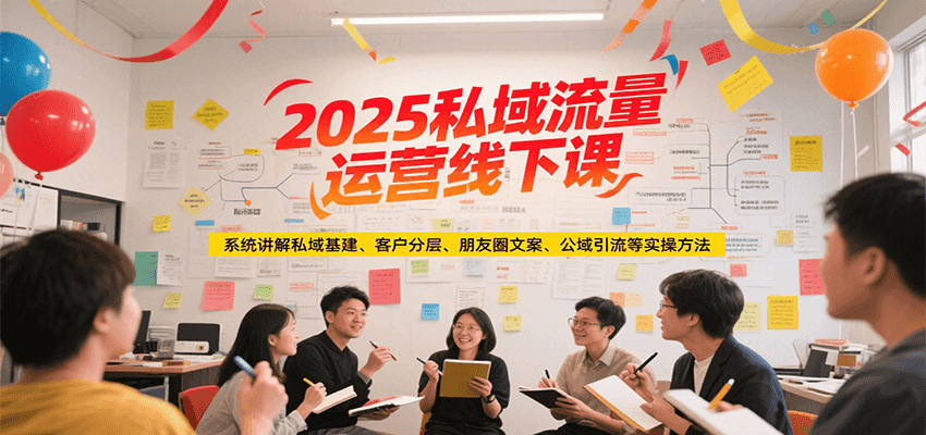 2025私域流量运营线下课，系统讲解私域基建/客户分层/朋友圈文案/公域引流等实操方法-保成圈-山云人力,分享创业咨询_最新网络项目资源