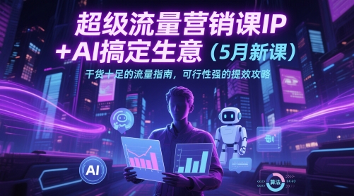 超级流量营销课IP+AI搞定生意(5月新课)干货十足的流量指南，可行性强的提效攻略-保成圈-山云人力,分享创业咨询_最新网络项目资源