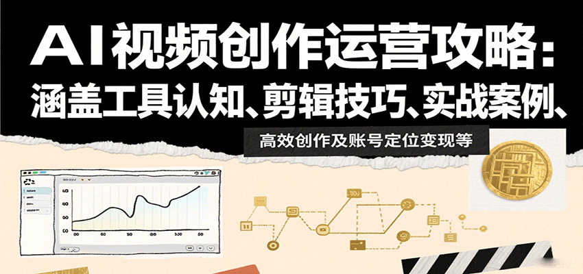 AI视频创作运营攻略：涵盖工具认知、剪辑技巧、实战案例、高效创作及账号定位变现等-保成圈-山云人力,分享创业咨询_最新网络项目资源