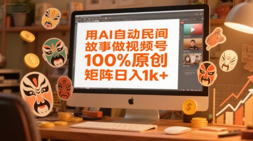 用AI自动民间故事做视频号，100%原创，矩阵日入1k+-保成圈-山云人力,分享创业咨询_最新网络项目资源