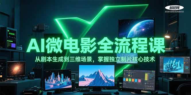 AI微电影全流程课，从剧本生成到三维场景，掌握独立制片核心技术-保成圈-山云人力,分享创业咨询_最新网络项目资源