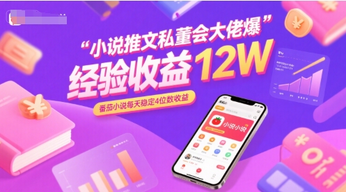 小说推文私董会大佬爆单经验分享收益12W，番茄小说每天稳定4位数收益-保成圈-山云人力,分享创业咨询_最新网络项目资源