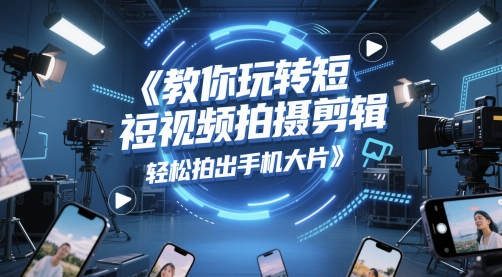 教你玩转短视频拍摄剪辑，轻松拍出手机大片-保成圈-山云人力,分享创业咨询_最新网络项目资源