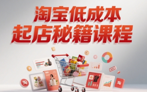 淘宝低成本起店系统课，助你快速起店，实现弯道超车-保成圈-山云人力,分享创业咨询_最新网络项目资源