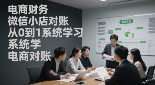 电商财务微信小店对账，从0到1系统学习电商对账-保成圈-山云人力,分享创业咨询_最新网络项目资源