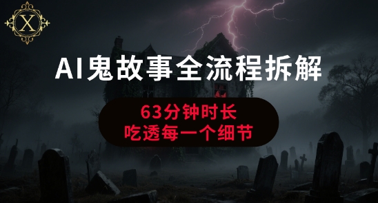 AI鬼故事从0到1全流程拆解，非常详细，全是干货-保成圈-山云人力,分享创业咨询_最新网络项目资源