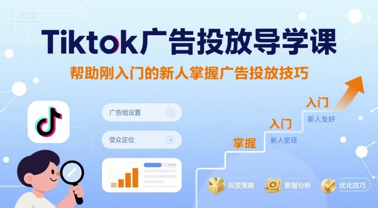 Tiktok广告投放导学课，帮助刚入门的新人掌握广告投放技巧-保成圈-山云人力,分享创业咨询_最新网络项目资源