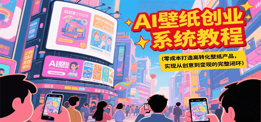 AI壁纸创业系统教程，零成本打造高转化壁纸产品，实现从创意到变现的完整闭环-保成圈-山云人力,分享创业咨询_最新网络项目资源
