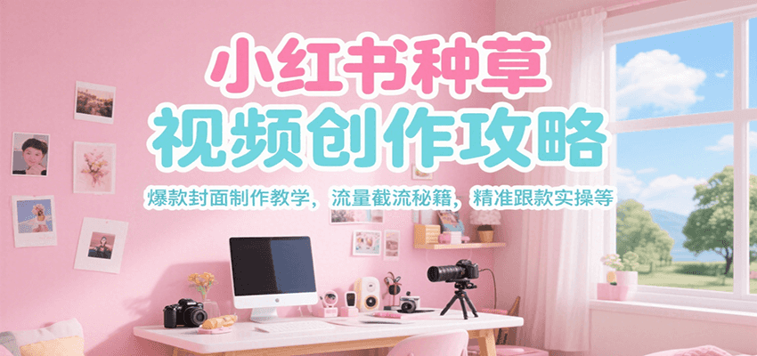 小红书种草视频创作攻略，爆款封面制作教学 ，流量截流秘籍 ，精准跟款实操等-保成圈-山云人力,分享创业咨询_最新网络项目资源