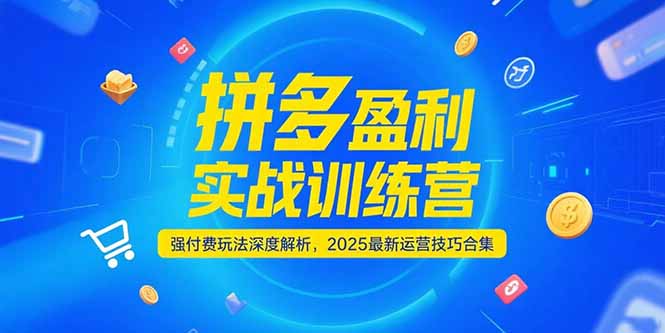 拼多多盈利实战训练营，强付费玩法深度解析，2025运营技巧合集-更新6月-保成圈-山云人力,分享创业咨询_最新网络项目资源