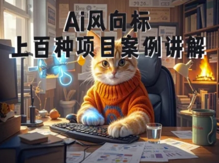 Ai风向标-附100种项目案例玩法-0基础小白到大神ai视频商业应用教学-保成圈-山云人力,分享创业咨询_最新网络项目资源