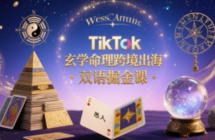 TikTok玄学命理跨境出海双语掘金课，手把手教你用命理知识精准直击海外用户痛点-保成圈-山云人力,分享创业咨询_最新网络项目资源