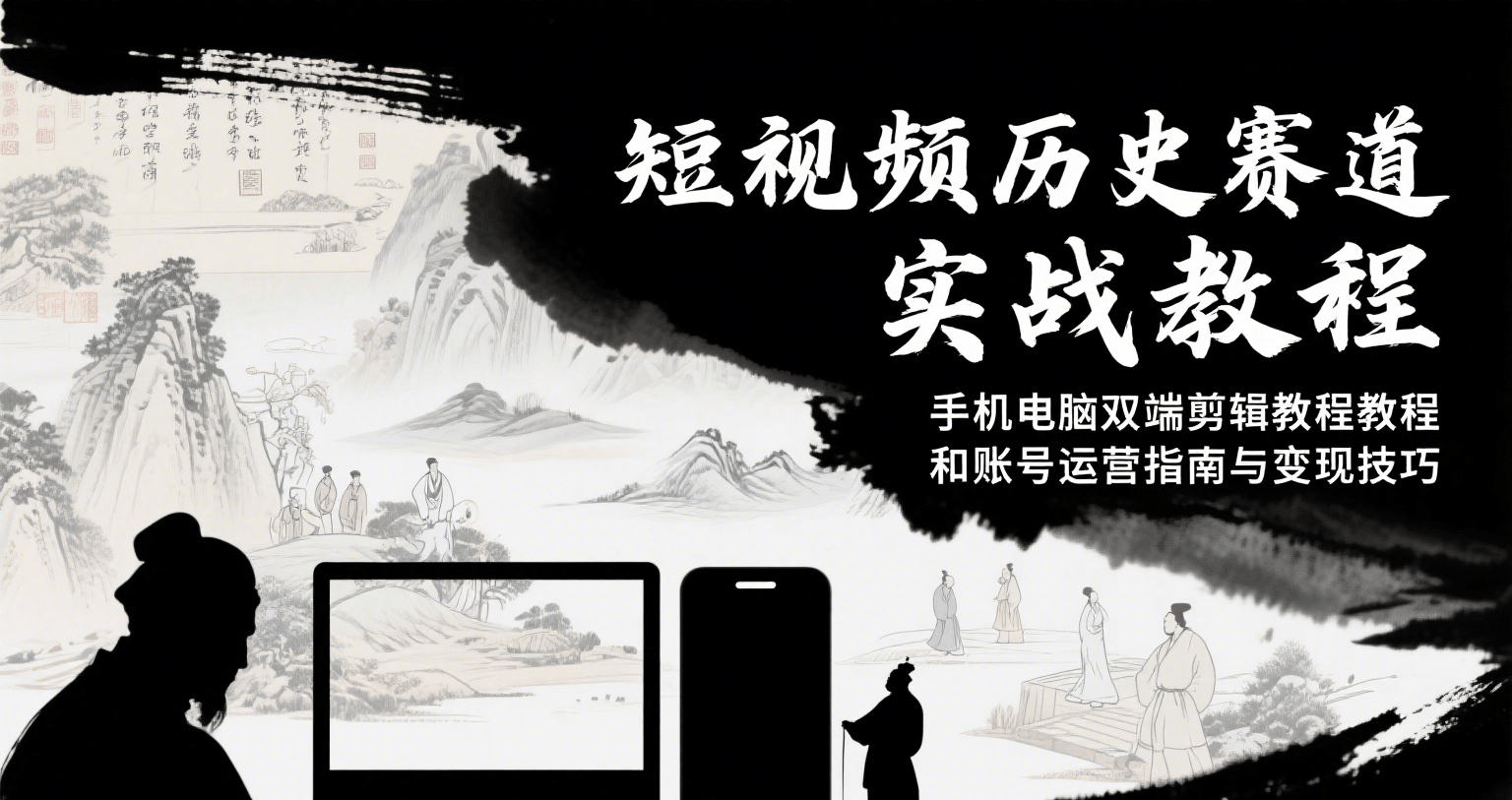 短视频历史赛道实战教程，手机电脑双端剪辑教程和账号运营指南与变现技巧-保成圈-山云人力,分享创业咨询_最新网络项目资源