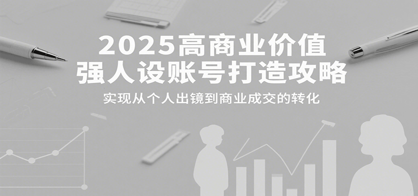 2025高商业价值强人设账号打造攻略，实现从个人出镜到商业成交的转化-保成圈-山云人力,分享创业咨询_最新网络项目资源
