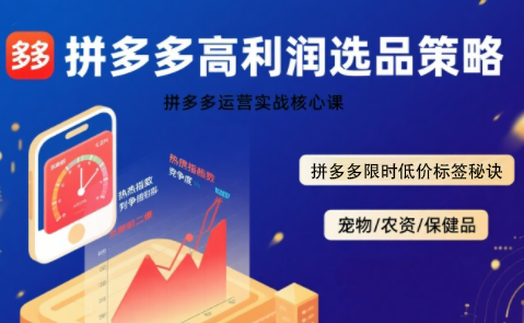 久号老师·拼多多选品暴利技术实战课-保成圈-山云人力,分享创业咨询_最新网络项目资源