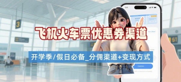 学生党必看！机票火车票优惠券申请渠道 + 项目打法，开学季节日速存-保成圈-山云人力,分享创业咨询_最新网络项目资源