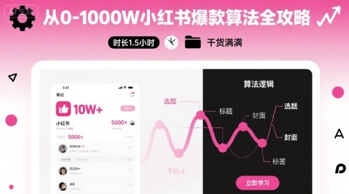 从0-1000W小红书爆款算法全攻略，时长1.5小时，干货满满-保成圈-山云人力,分享创业咨询_最新网络项目资源