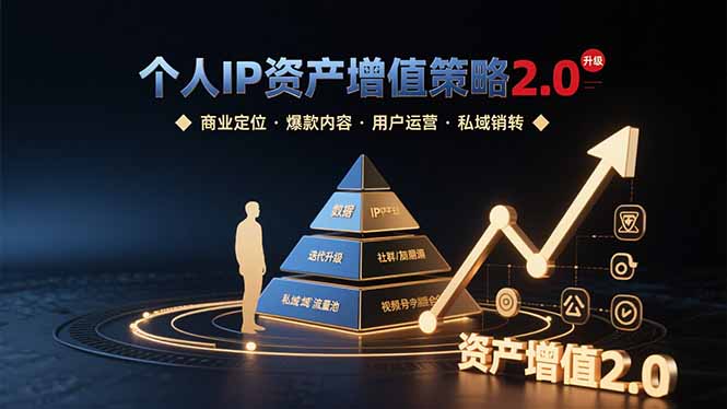 个人IP资产增值策略2.0 拆解商业定位/爆款内容/用户运营/私域销转四大模块-保成圈-山云人力,分享创业咨询_最新网络项目资源