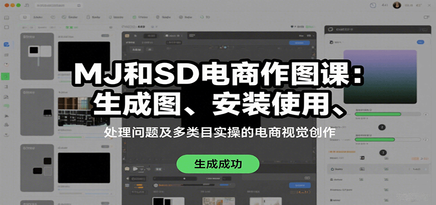 MJ和SD电商作图课：生成图、安装使用、处理问题及多类目实操的电商视觉创作-保成圈-山云人力,分享创业咨询_最新网络项目资源