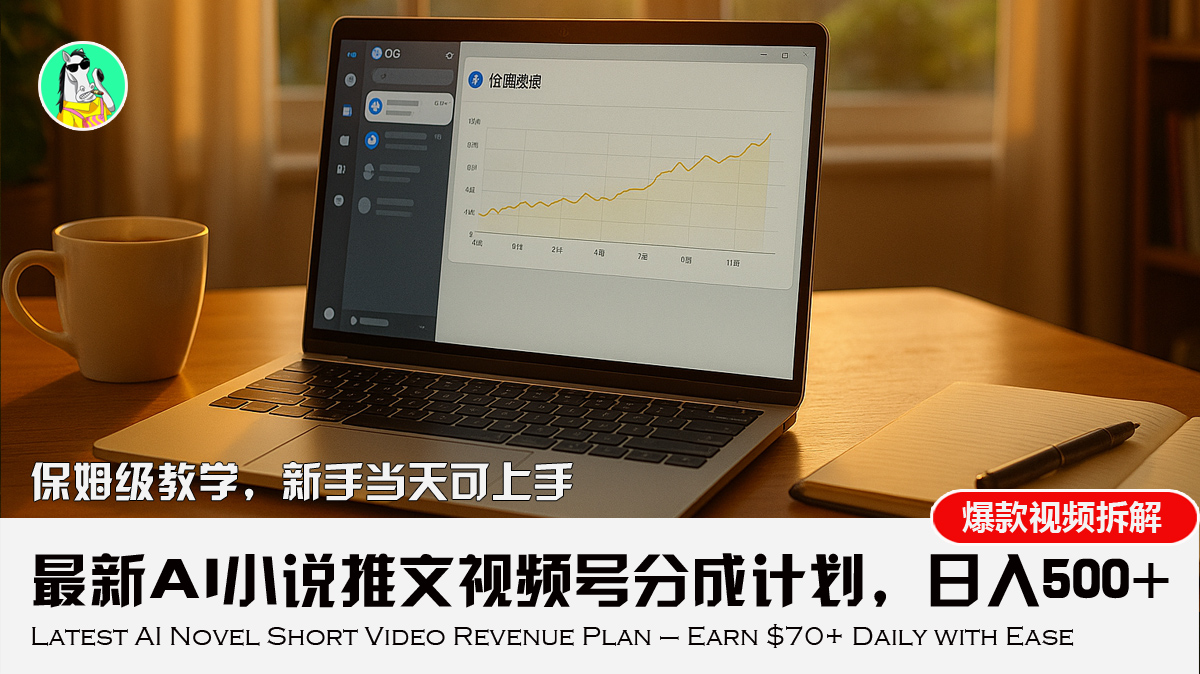 最新AI小说推文视频号分成计划，新手小白也能当天日入500+教程-保成圈-山云人力,分享创业咨询_最新网络项目资源
