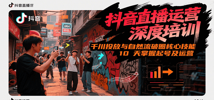 抖音直播运营深度培训，千川投放与自然流核心技能，10天掌握起号及运营(6-7月新课)-保成圈-山云人力,分享创业咨询_最新网络项目资源