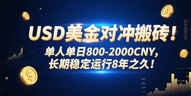 USD美金对冲搬砖!单人单日800-2000CNY，长期稳定运行8年之久!-保成圈-山云人力,分享创业咨询_最新网络项目资源